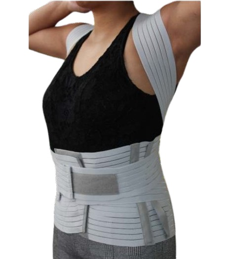 FAJA DORSOLUMBAR PREMIUM GDE GRIS VENTILADA