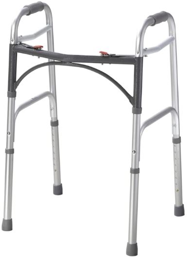 ANDADERA DRIVE 10200 PLEGADO EN BOTONES ROJO DE ALUMINIO