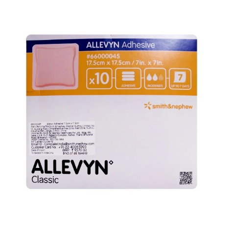 APOSITO ALLEVYN ADH 6600045 HIDROCELULAR 17.5 X17.5 CM.