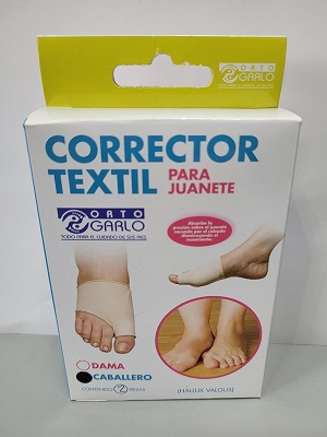 CORRECTOR ORTOGARLO PARA JUANETE TEXTIL DAMA PAR OT316