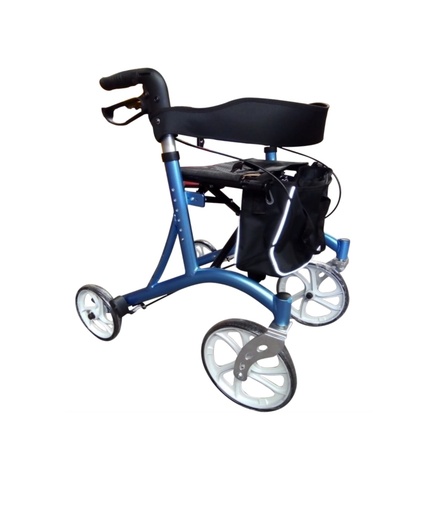 [012000] ANDADERA ROLLATOR EKO ER900801Q DEPORTIVA AZUL DOBLE PLEGADO DE ALUMINIO