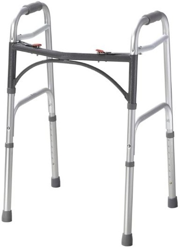 [012008] ANDADERA DRIVE 10200 PLEGADO EN BOTONES ROJO DE ALUMINIO