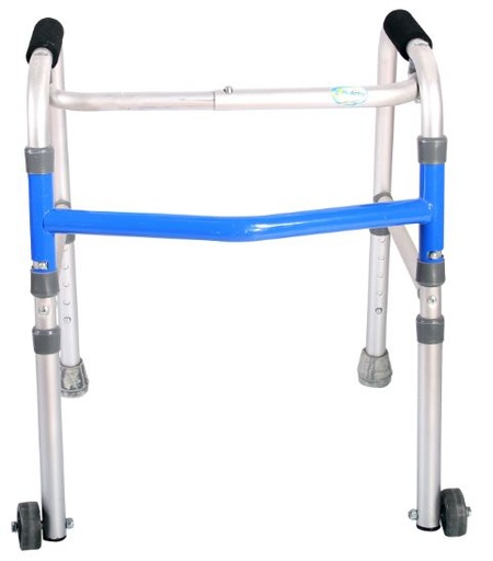 [012027] ANDADERA INDUSTRIAL R100038-A JUNIOR AZUL CON RUEDAS PLEGABL