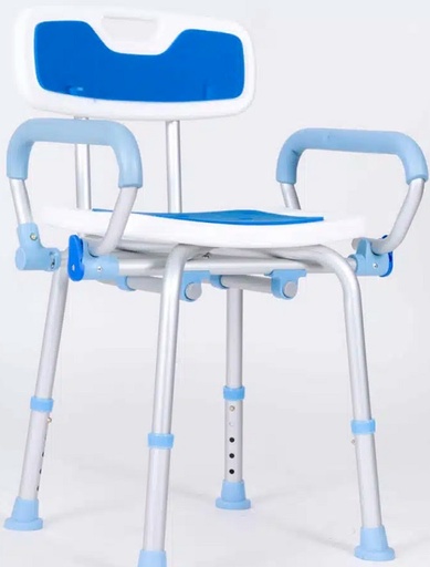 [012521] SILLA DUCHA COMPANION M350-032 AZUL DESCANSABRAZOS PLEGABLES