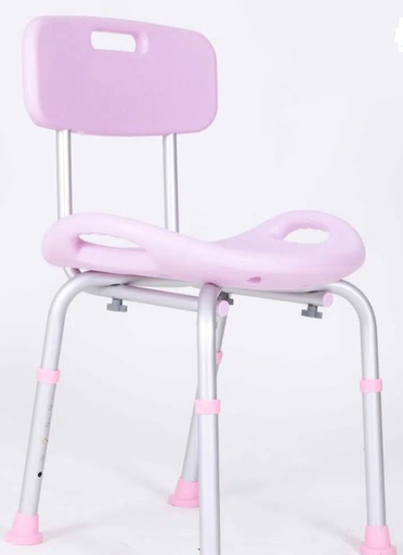 [012524] SILLA DUCHA COMPANION M350-011 ROSA CON RESPALDO